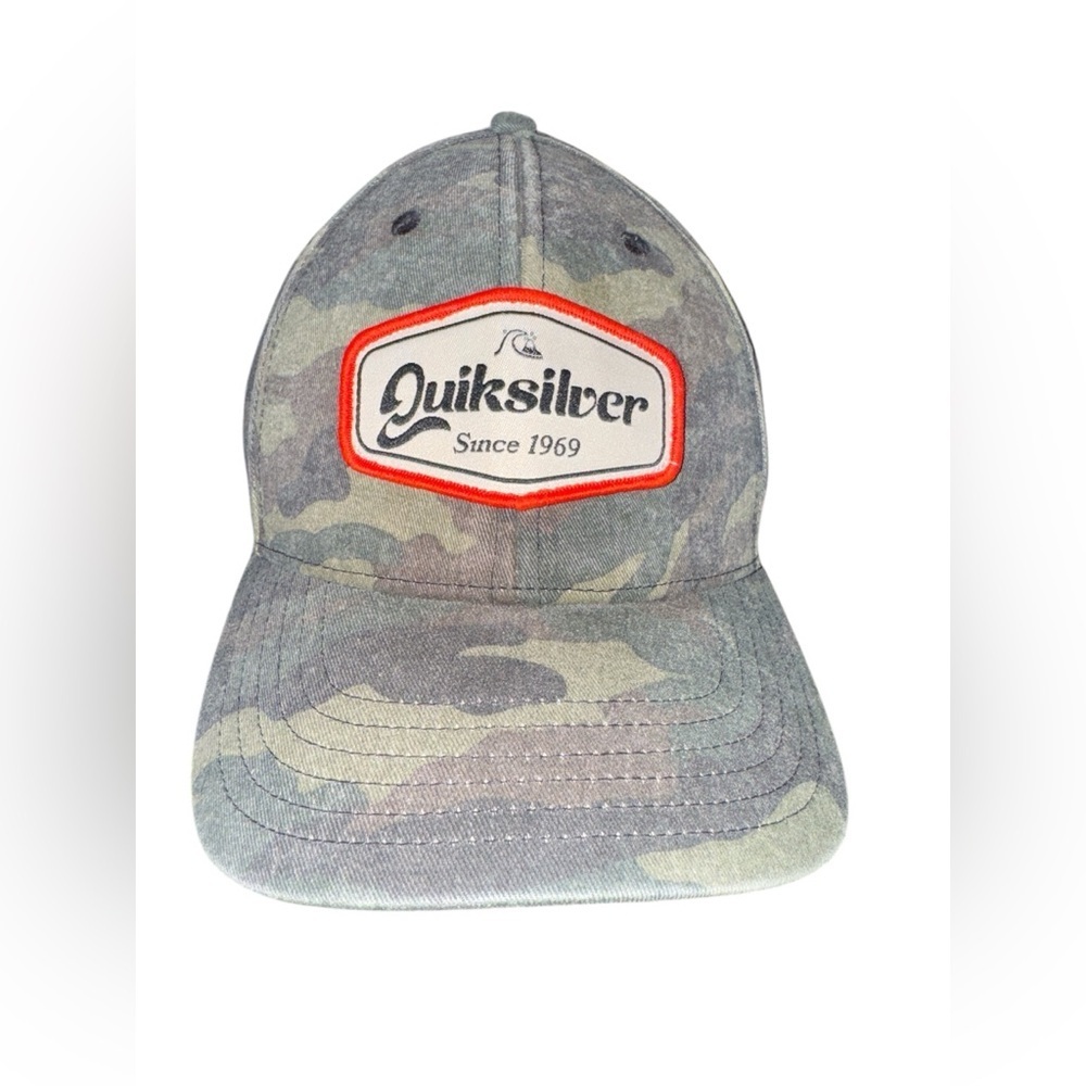 Quiksilver Green Camo Hat with Logo